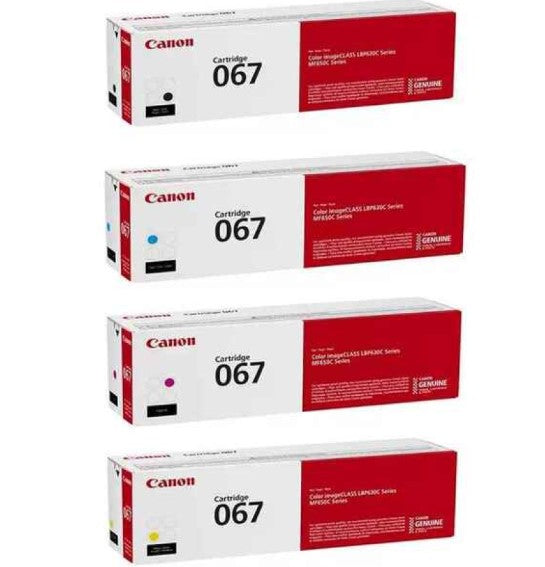 Canon 067 Set | Original Canon High-Yield Laser Toner Cartridges – Black, Cyan, Magenta, Yellow